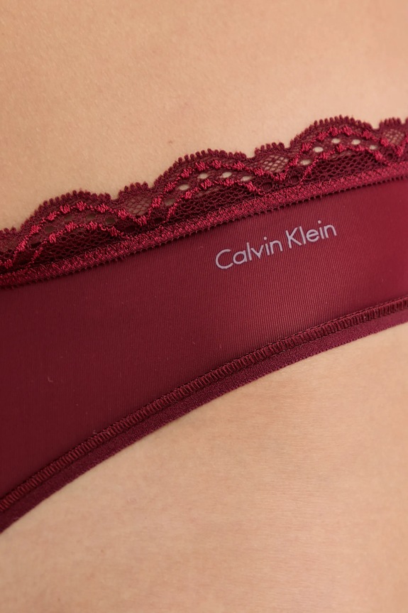 Odzież Calvin Klein Underwear stringi damskie LV00QD5270 bordowy
