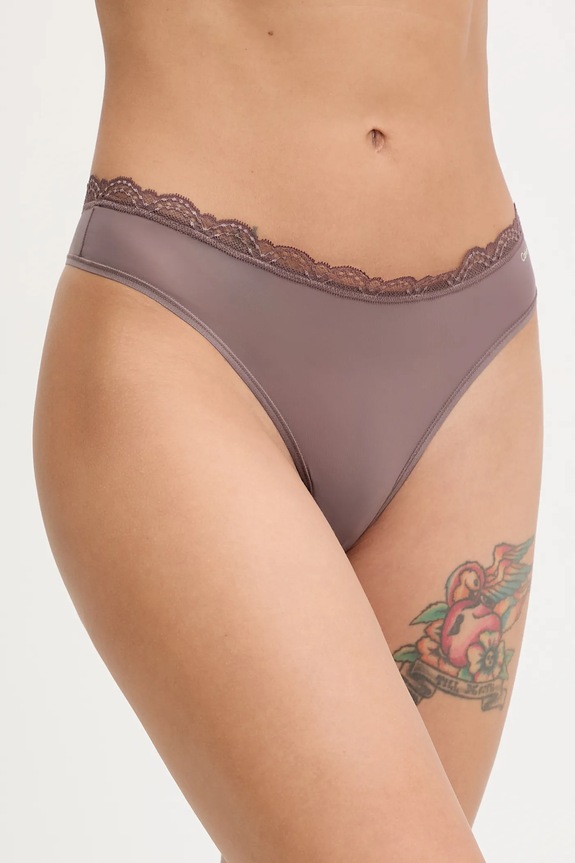 Calvin Klein Underwear chiloți g-string femei violet LV00QD5270