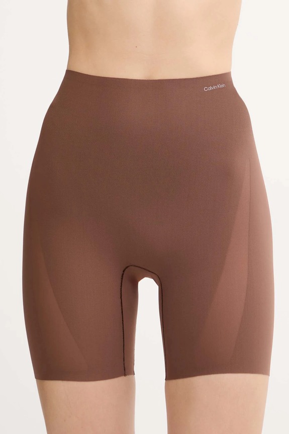 Σορτς σύσφιξης σώματος Calvin Klein Underwear καφέ LV00QF8168