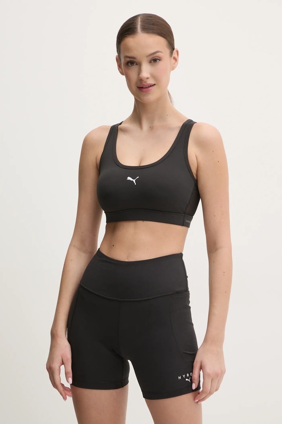Puma sportmelltartó 4Keeps Cloudspun melltartó merevítő nélkül fekete 526686