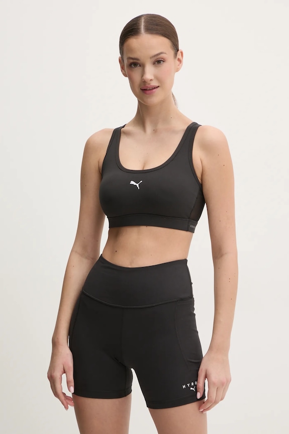 Puma sportmelltartó 4Keeps Cloudspun melltartó merevítő nélkül fekete 526686