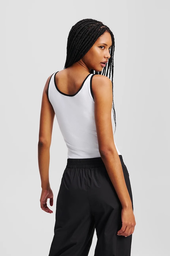 Karl Lagerfeld Jeans top damski z bawełną A2W17021 biały SS26
