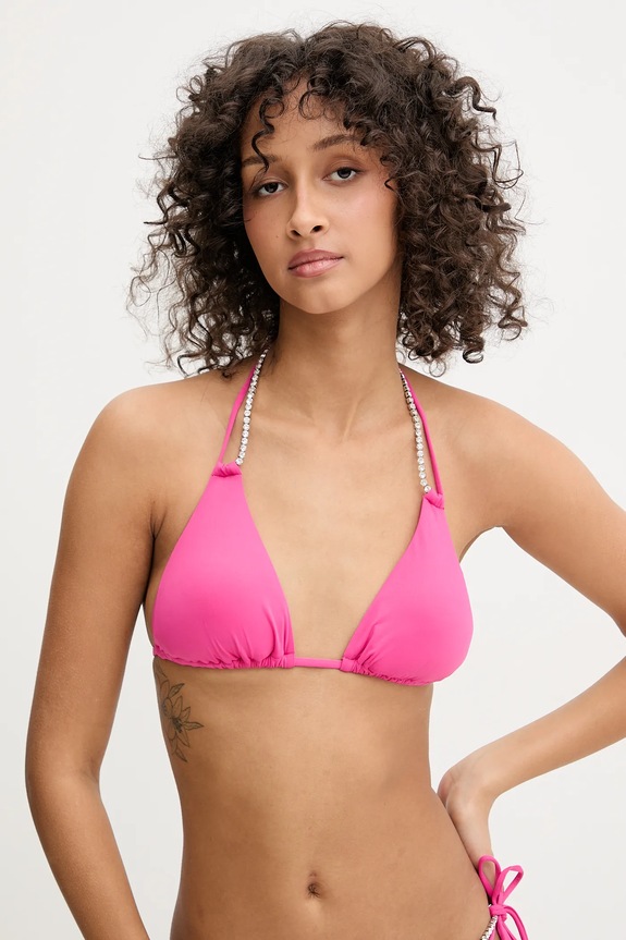 Bikini top Guess απλικέ ροζ E5GJ10.MC040