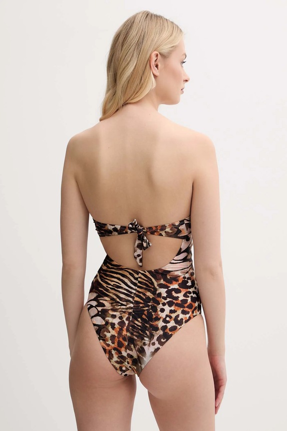 Ολόσωμο μαγιό Guess E5GJ09.KCRJ2 καφέ SS25