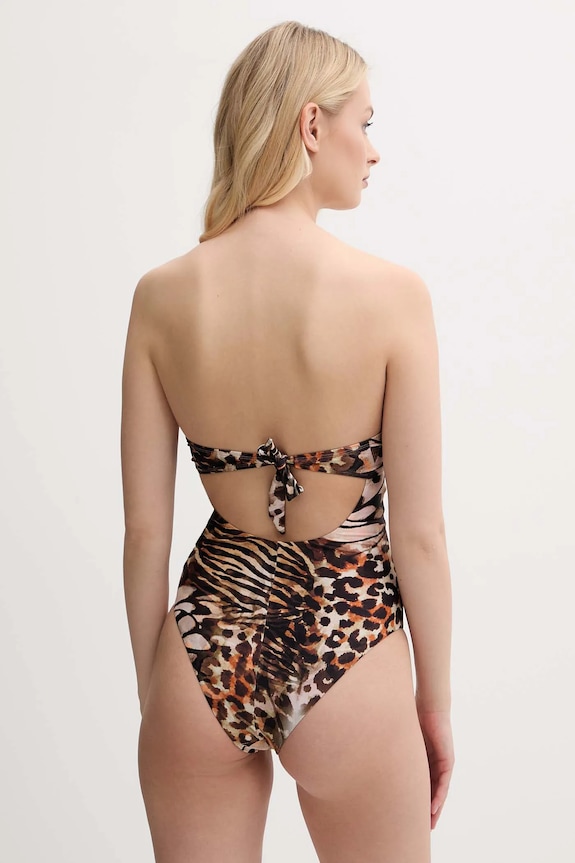 Ολόσωμο μαγιό Guess E5GJ09.KCRJ2 καφέ SS25