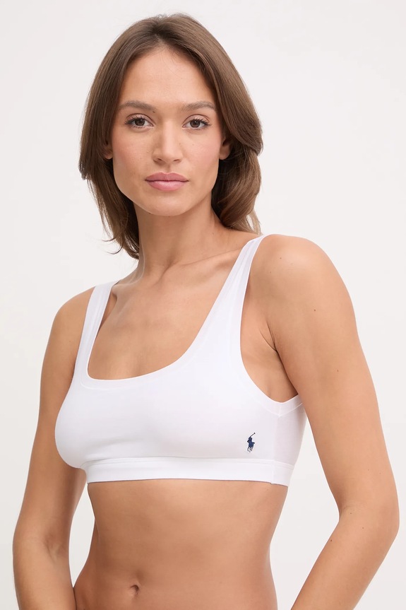 Polo Ralph Lauren grudnjak od pamuka s elastanom pletivo bijela 4P0498