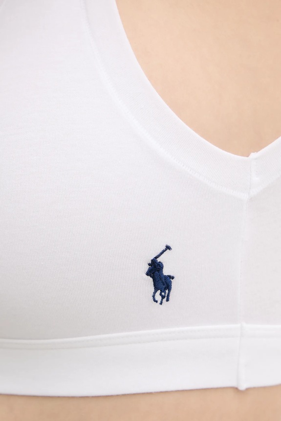 Polo Ralph Lauren σουτιέν βαμβακερό με ελαστάν λευκό 4P0498