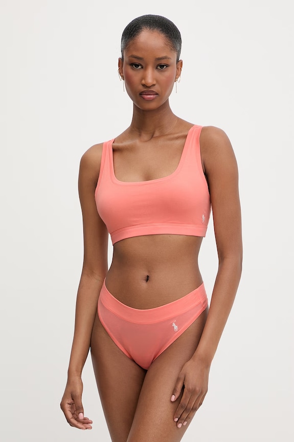 Polo Ralph Lauren podprsenka bavlnená s elastanom 4P0498 oranžová SS26