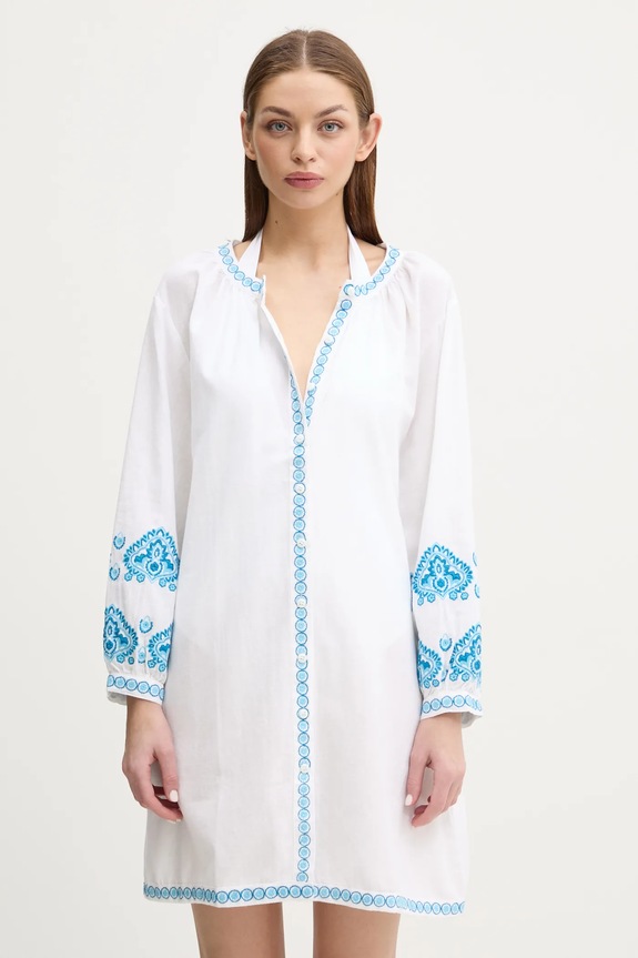 Melissa Odabash rochie de plaja MO.TANIA alb SS25