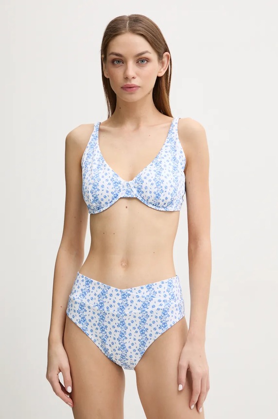 Μαγιό σλιπ μπικίνι Hollister Co. λεπτό μοτίβο μπλε KI311.5160.214