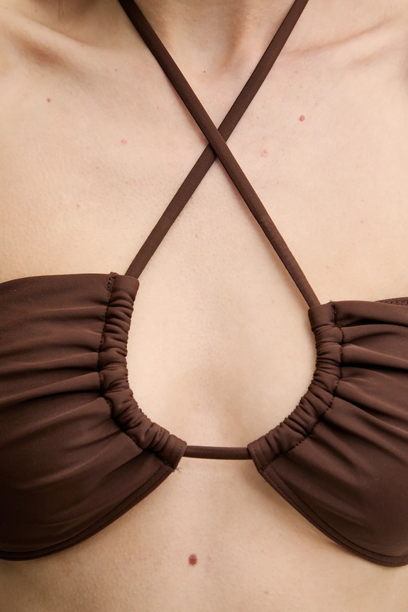Bikini top Abercrombie & Fitch καφέ KI111.5136.480