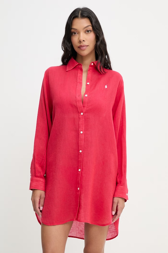 Polo Ralph Lauren πουκάμισο παραλίας γυναικείο κόκκινο 21564377