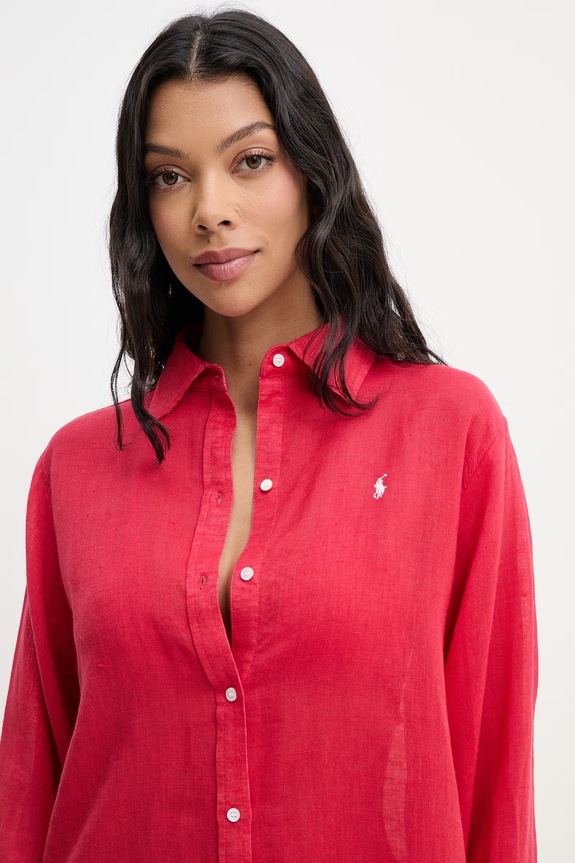 Polo Ralph Lauren πουκάμισο παραλίας γυναικείο κόκκινο 21564377