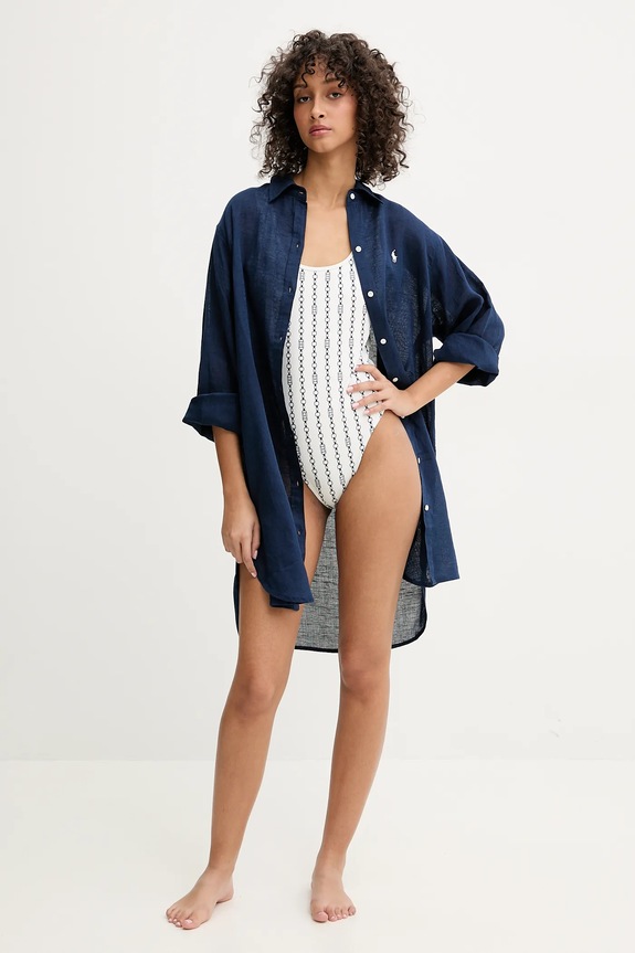 Polo Ralph Lauren camicia da spiaggia da donna 21564377 blu navy SS26