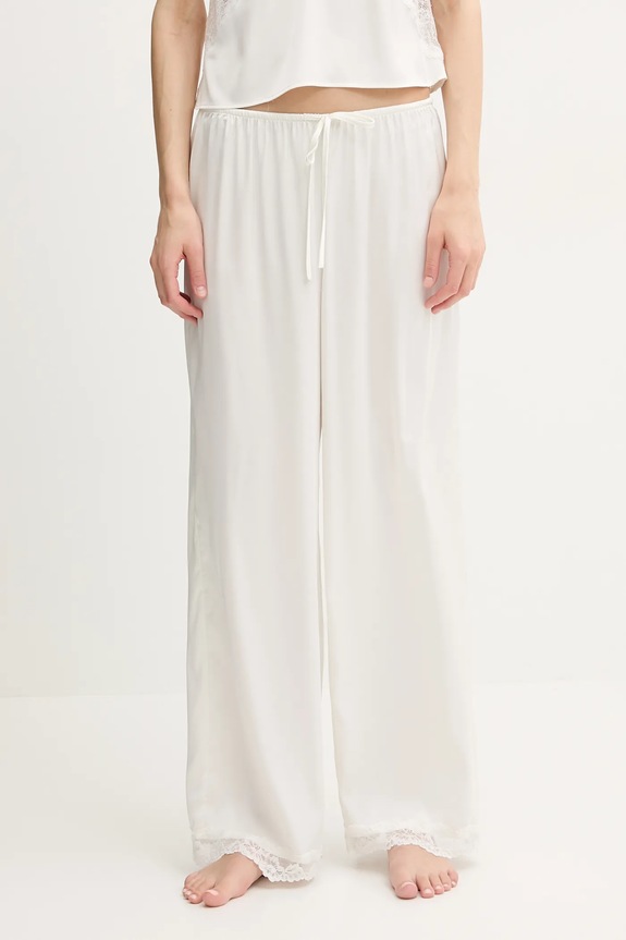 Abercrombie & Fitch pizsama nadrág szatén bézs KI146.5051.111