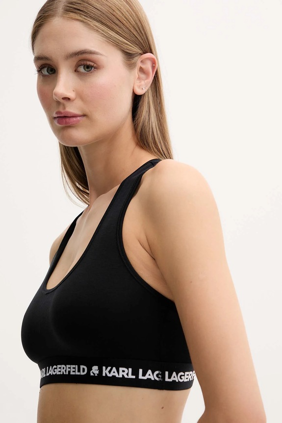 Podprsenka Karl Lagerfeld LOGO BRALETTE čierna A1W47007