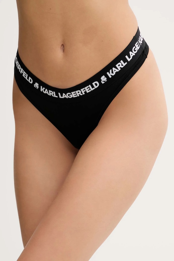 Tangá Karl Lagerfeld LOGO THONG tangá čierna A1W47008