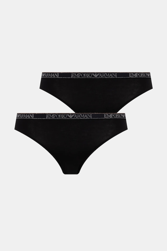 Nohavičky Emporio Armani Underwear 2-pak nohavičky čierna EW000403.AF10889