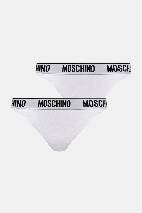 Moschino Underwear chiloti 2-pack figi alb 1390.4406