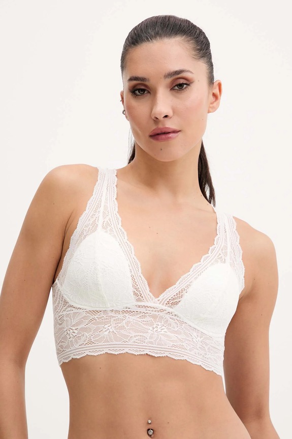 Podprsenka Chantelle Floral Touch hladký bílá C94270