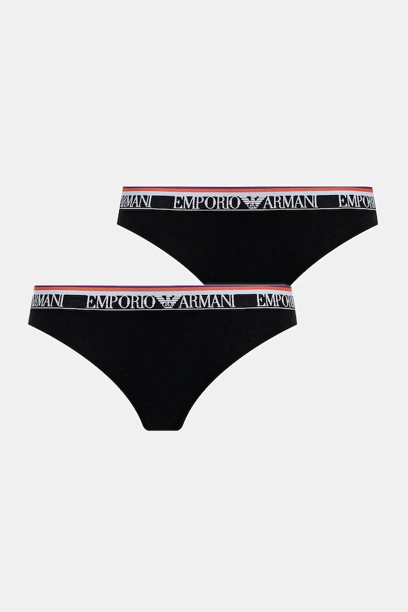 Emporio Armani Underwear figi 2-pack dzianina czarny EW000403.AF10883