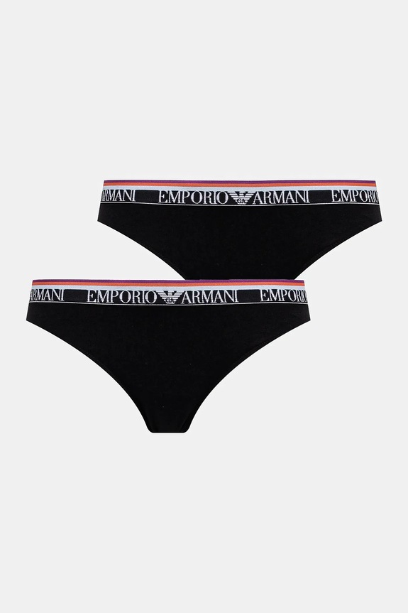 Emporio Armani Underwear figi 2-pack dzianina czarny EW000404.AF10883