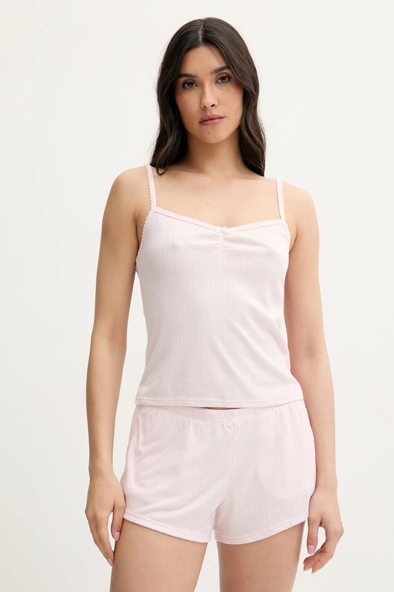 Top πιτζάμας Hollister Co. KI346.5022.600 ροζ SS25