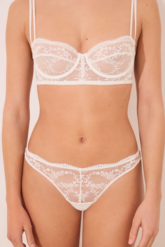 women'secret stringi koronka biały 5359624