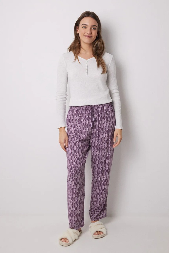 women'secret pantaloni de pijama 3709650 violet SS25