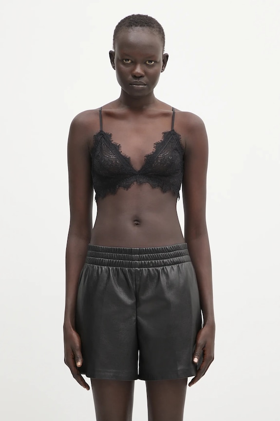 Anine Bing biustonosz Lace Bra With Trim miękka czarny A.10.0003