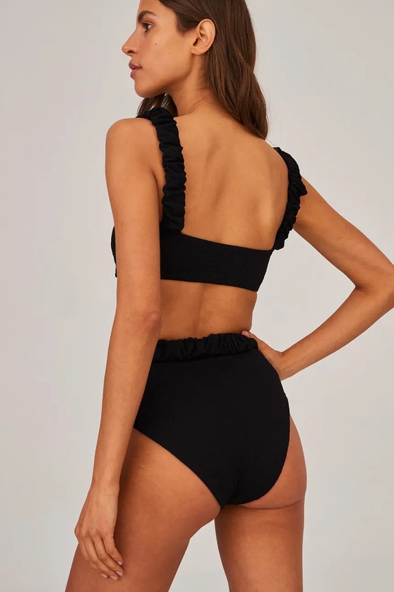 Μαγιό σλιπ μπικίνι Undress Code Good Luck Charm Bikini Bottom Plain 785 μαύρο SS25