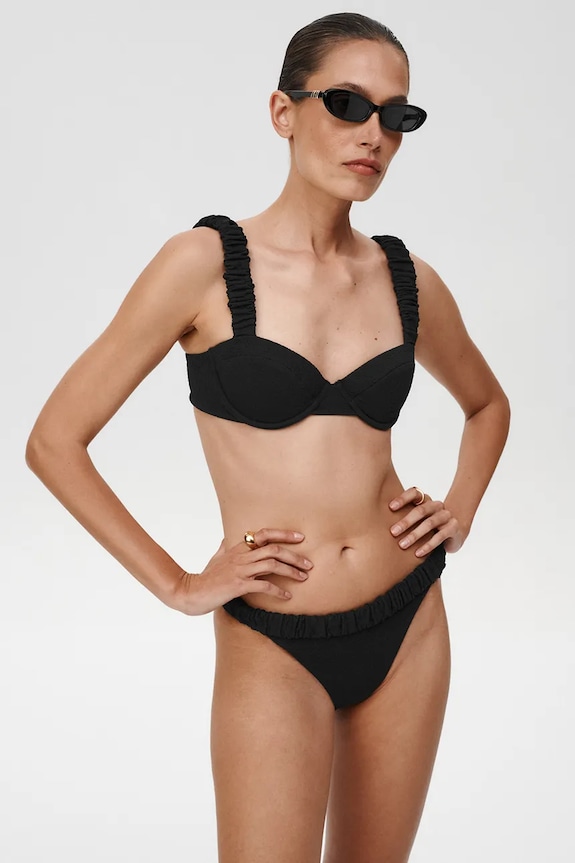 Undress Code chiloți de baie Girlish Charm Bikini Bottom Plain fund negru 786