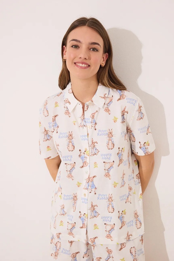 Bavlněné pyžamo women'secret 3139861 béžová SS25