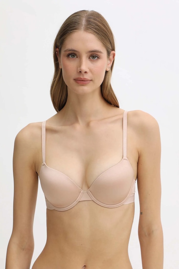 Podprsenka Emporio Armani Underwear s kosticami béžová EW000417.AF10891