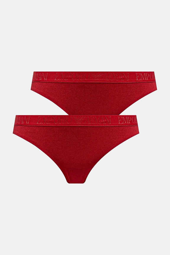 Nohavičky Emporio Armani Underwear 2-pak nohavičky červená EW000404.AF10891