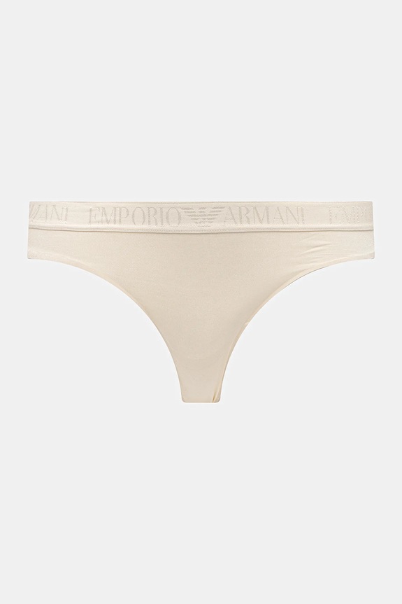 Emporio Armani Underwear stringi 2-pack EW000402.AF10891 beżowy AW25