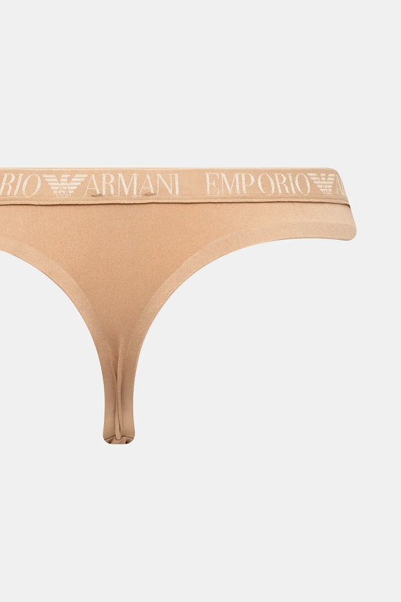 Odzież Emporio Armani Underwear stringi 2-pack EW000402.AF10891 beżowy