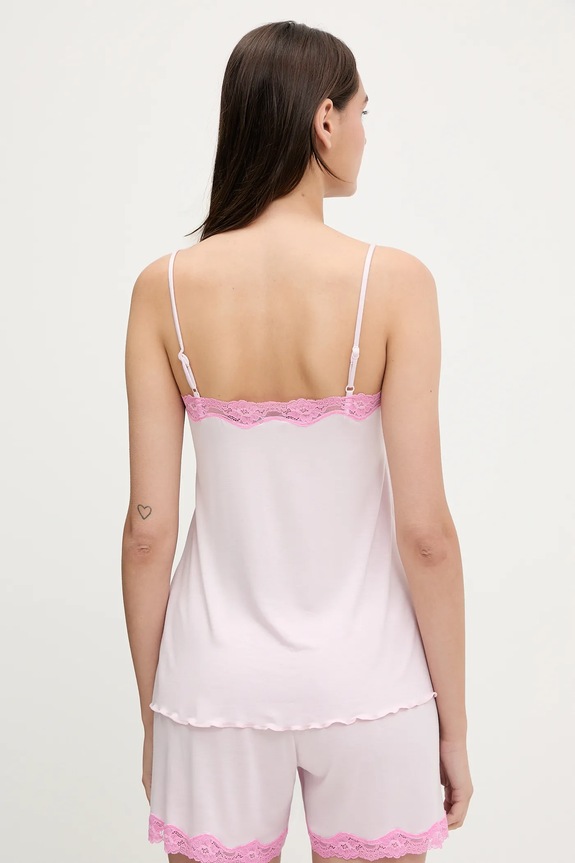 Top πιτζάμας United Colors of Benetton 3Z123H00J ροζ SS25