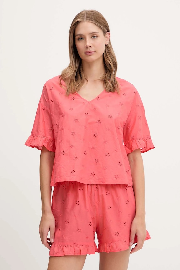 Bavlnené pyžamo United Colors of Benetton bavlna ružová 4SHX3P03X
