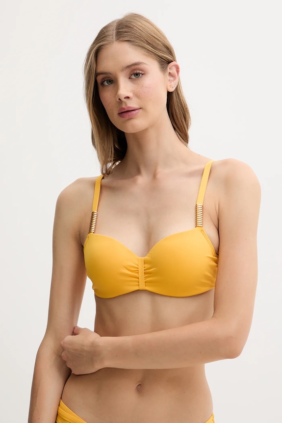 Bikini top Chantelle ICON με μεταλλικές μπανέλες κίτρινο C16VN5