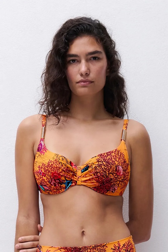 Chantelle sutien de baie ICON cu balene portocaliu C16VM0
