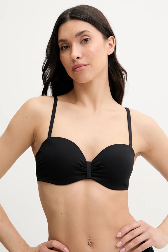 Bikini top Chantelle ICON με μεταλλικές μπανέλες μαύρο C16VNK