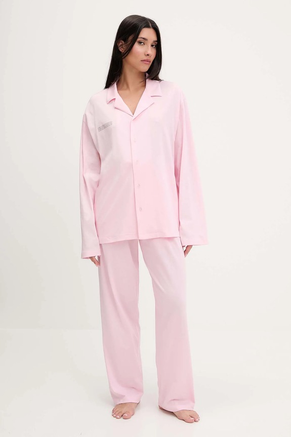 Pangaia pijamale de bumbac 10002462. roz SS25