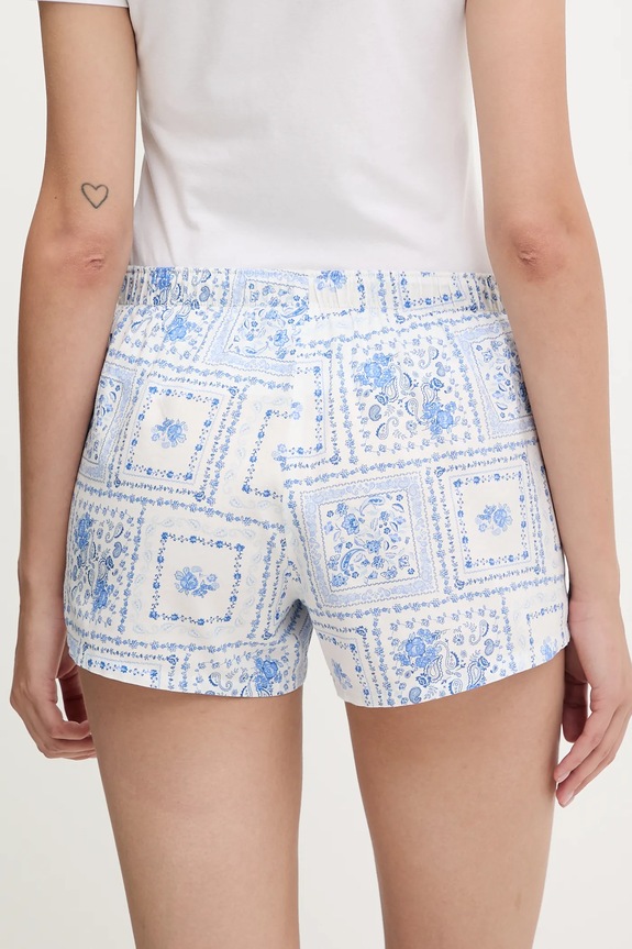 Βαμβακερή πιτζάμα σορτς Hollister Co. KI346.5047.204 μπλε SS25