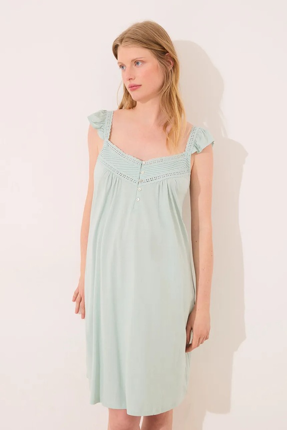 women'secret camicia da notte 3639172 verde SS25