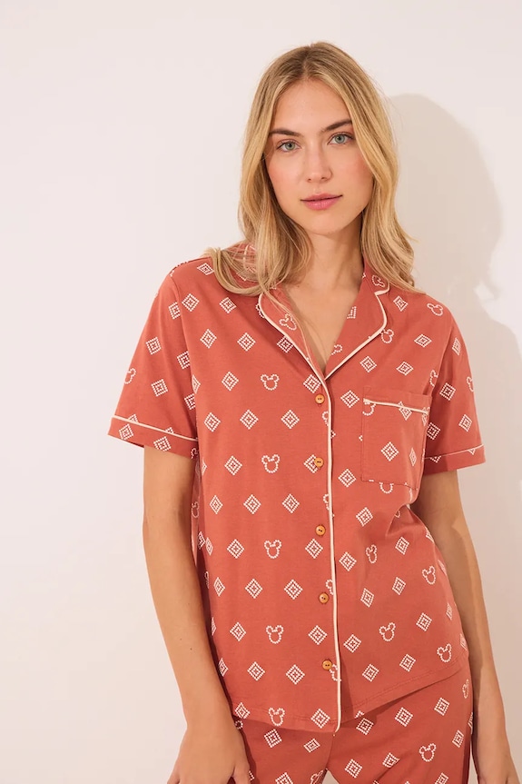women'secret pamut pizsama 3139909 narancssárga SS25
