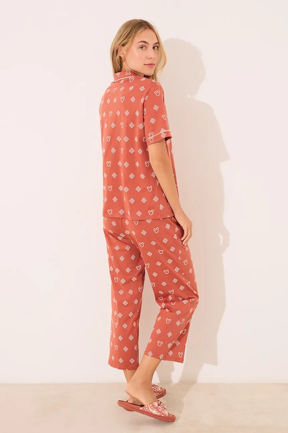 women'secret pamut pizsama 3139909 narancssárga