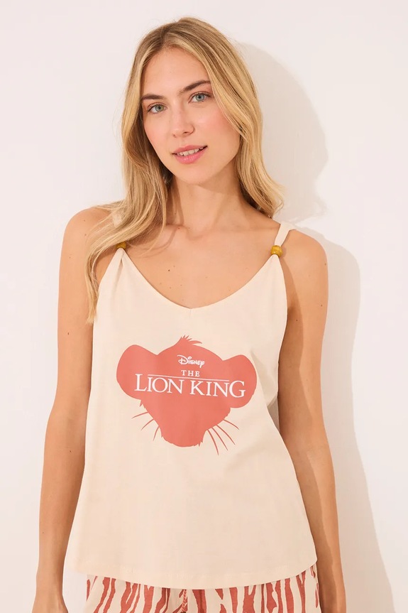 women'secret pamut pizsama The Lion King 3139892 bézs SS25