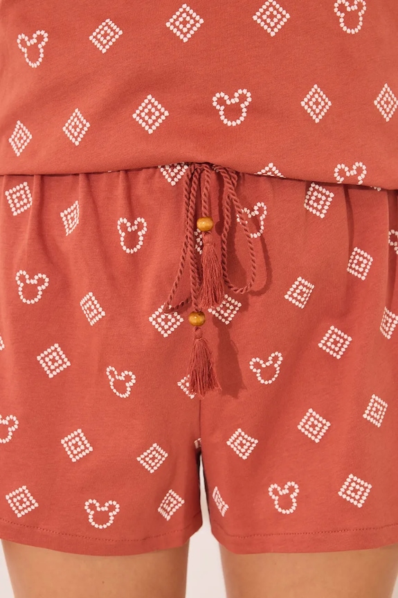 women'secret set de pijama de bumbac Mickey Mouse portocaliu 3139894