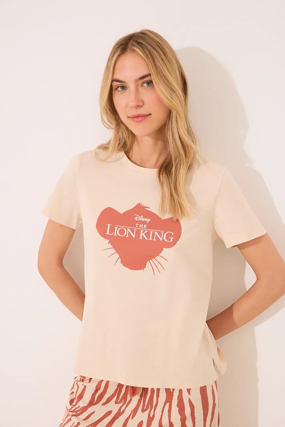 women'secret pamut pizsama The Lion King 3139907 bézs SS25